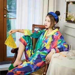 Luxury Satin Women's Print Pajama Set 2 Pieces with Pants Fashion Ladies Sleepwear Long Sleeve Pijama Women Outfit Street Wear