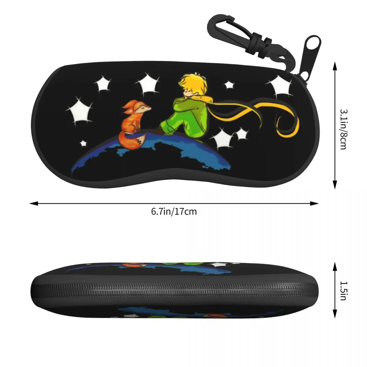 The Little Prince Sunglasses Soft Case Neoprene Zipper Le Petit Prince Shell Eyeglass Case Custom Protective Box For Glasses