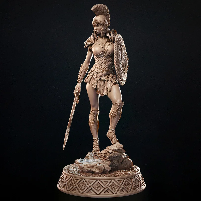 

38mm 50mm 75mm 90mm Roman Female Warrior Resin Model Figure Gk Micro Miniature 3d Printed White Model Toy Unassembled Unpainted