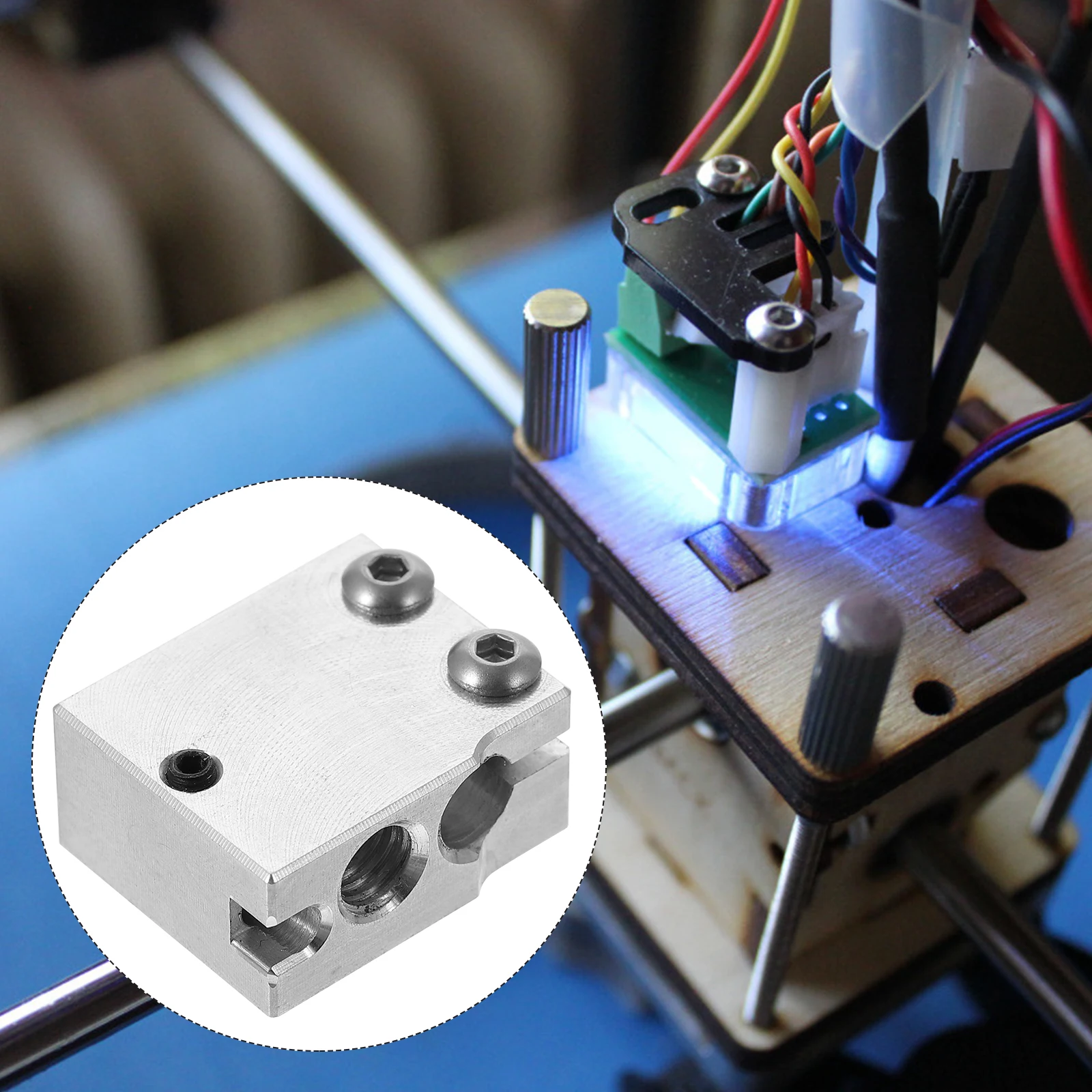 

Heating Aluminum Pt100 Hotend Parts for 3D Printer Hot End Heater Block Extruder High Quality Fast Dissipation