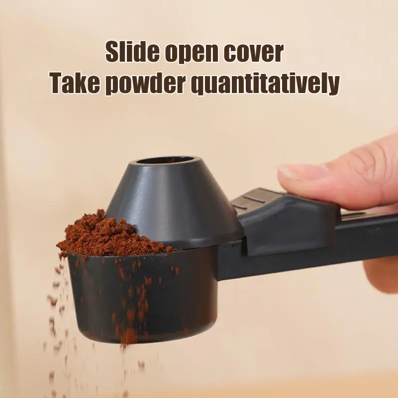 New Spill-Proof Protein Powder Sliding Spoon Reusable With Longer Handle Coffee Scoop Measuring Spoon Funnel Kitchen Gadgets