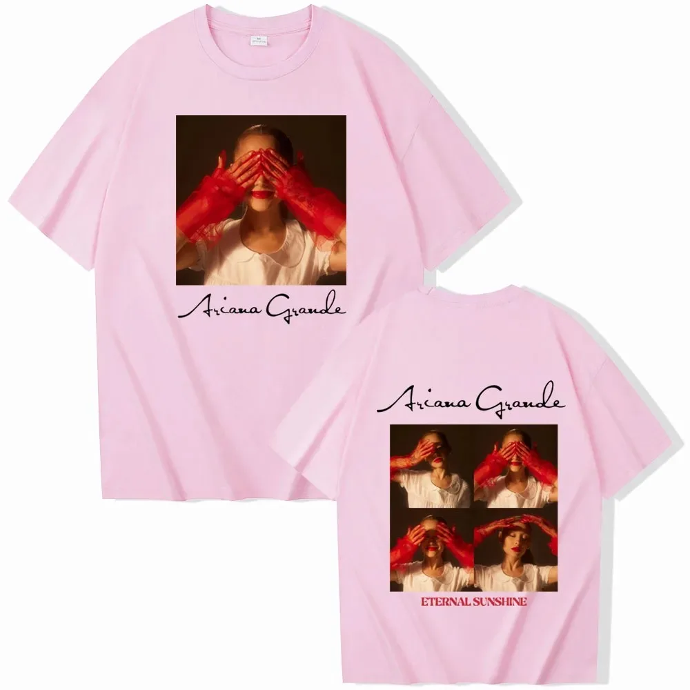 High Quality Summer Ariana Grande Eternal Sunshine 2024 T-Shirts Unisex Harajuku O-Neck Short Sleeve Shirts P!nk Fans Gift