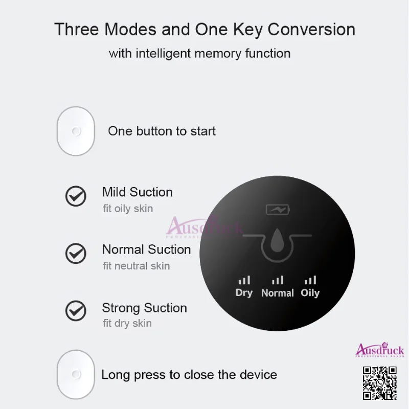 Krachtige poriënvervaging: mini-spechtmassageapparaat voor het verwijderen van mee-eters en het reinigen van acne - Apparaat voor huidverjonging