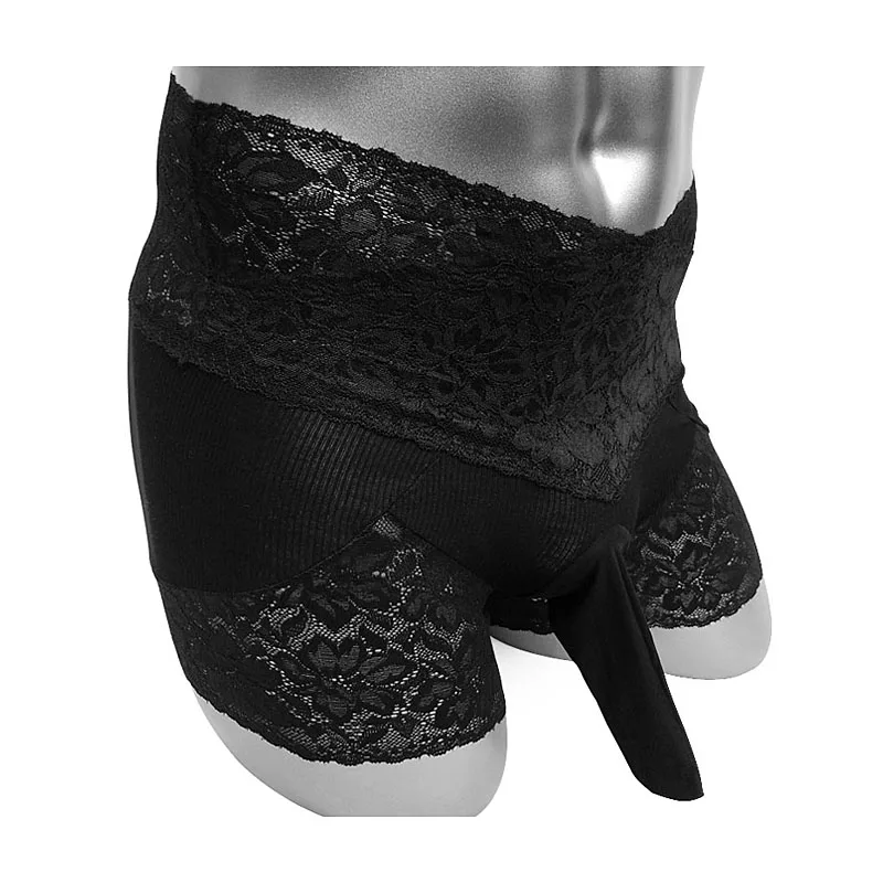 Erotic Sissy Pouch Panties Lingerie Penis Sheath Mens Boxer Underwear Sexy Shorts Fashion Lace Bikini Funny Underpants