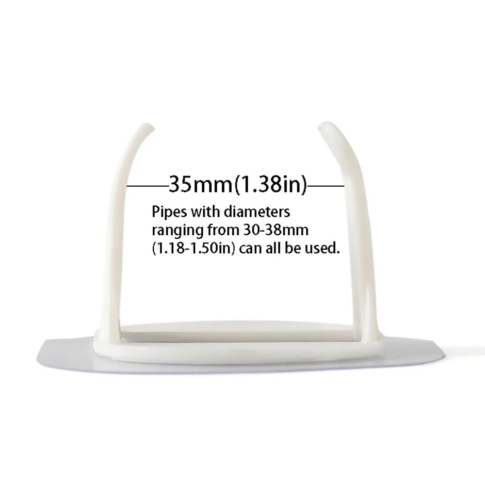 Self-adhesive Pipe Clamp Hooks 5pcs Non-punching Pipe Holder Fasteners Plastic Fixed Buckle Pipe Support