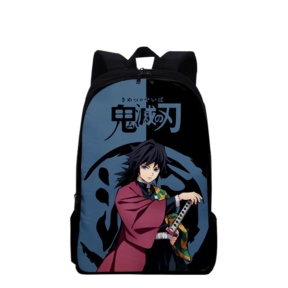 Japão anime demônio slayer mochila kimetsu não yaiba kamado tanjirou agatsuma zenitsu nezuko oxford desenhos animados mochila para computador portátil