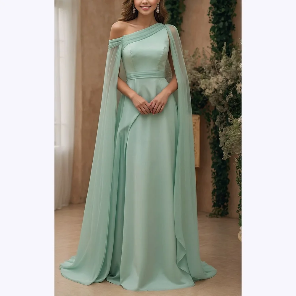 

Vintage Prom Dresses O Neck Cap Sleeves Floor Length A Line Evening Dress High Quality Formal Occasion Prom Gown Customized