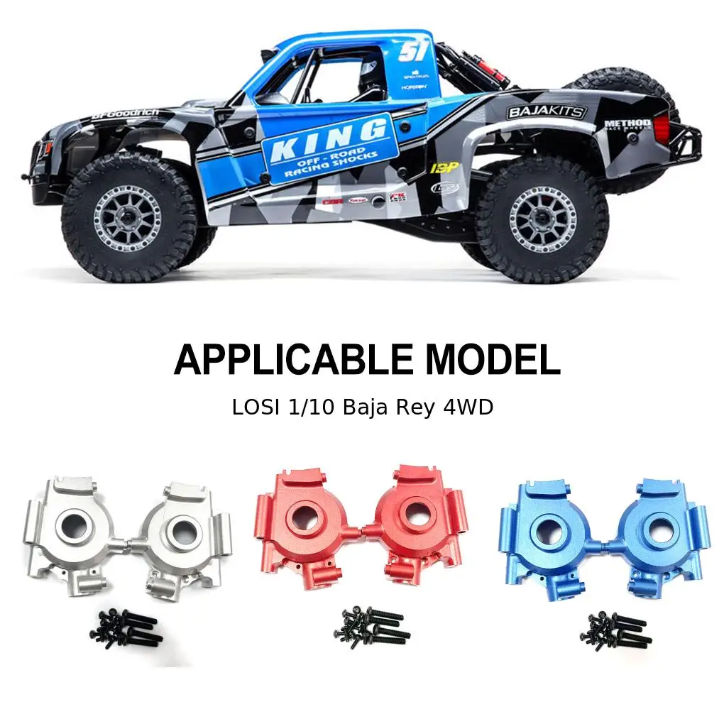 Aluminum Alloy 1/10 Powerfulerential Gear Box 2pcs Powerful Rc Powerfulerential Gear Box For LOSI Baja Rey 4WD RC Car Part