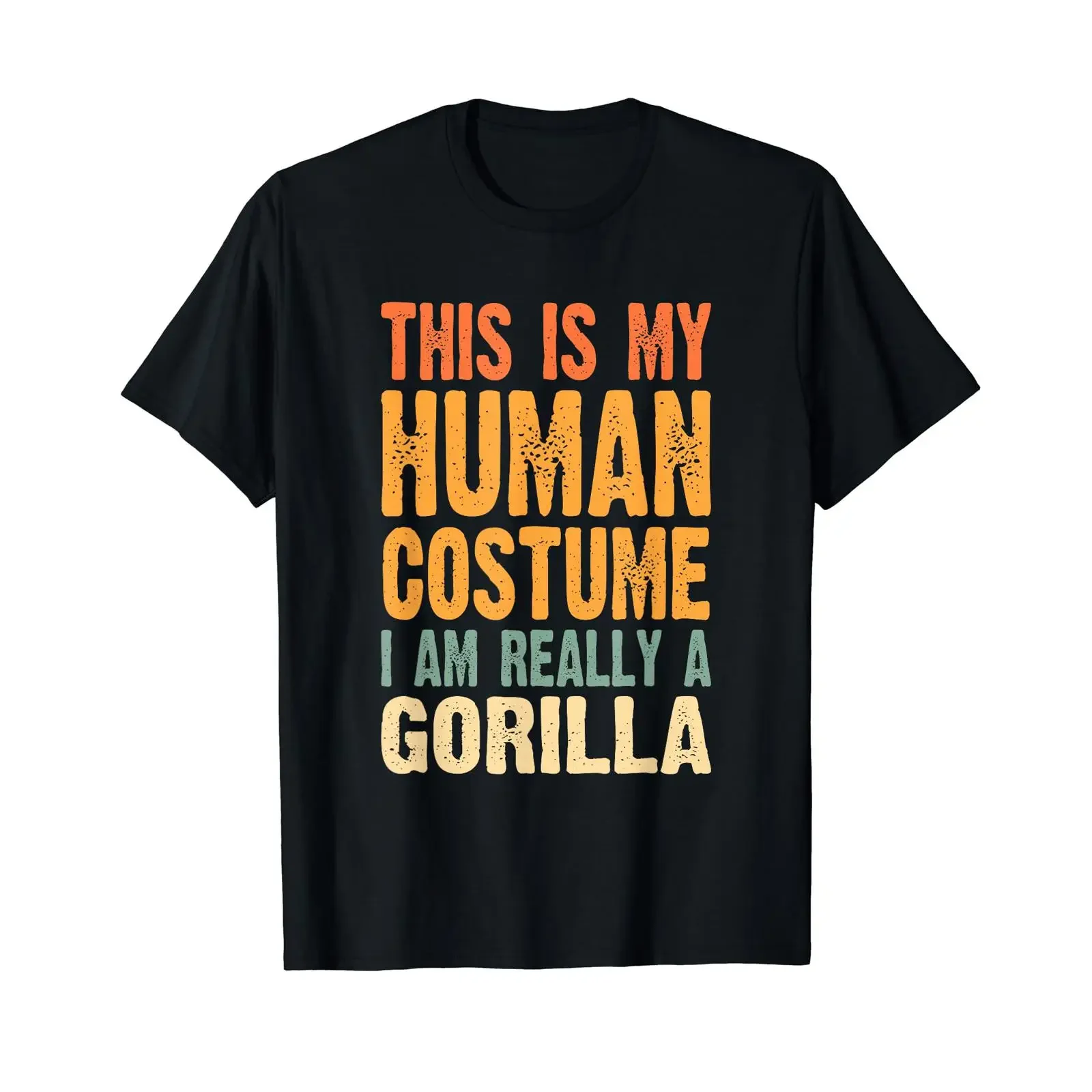 Das ist mein menschliches Kostüm. Ich bin wirklich ein Gorilla. T-Shirt im Vintage-Stil, gewaschenes Oberteil für den Alltag, stilvoll, atmungsaktiv