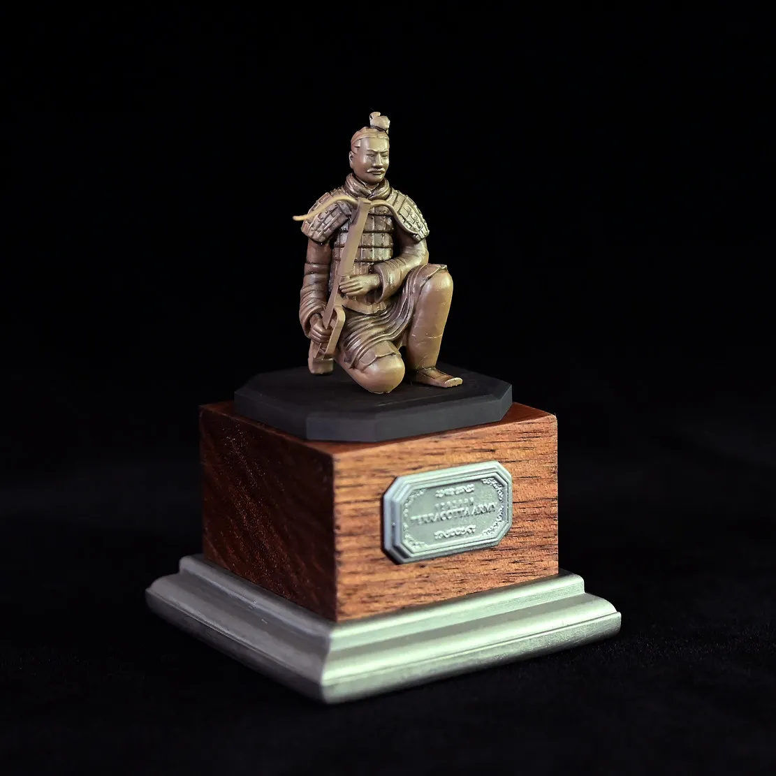 Terracotta Warrior Statue 85mm Handmade Resin Figurine Chinese History Desk Decor