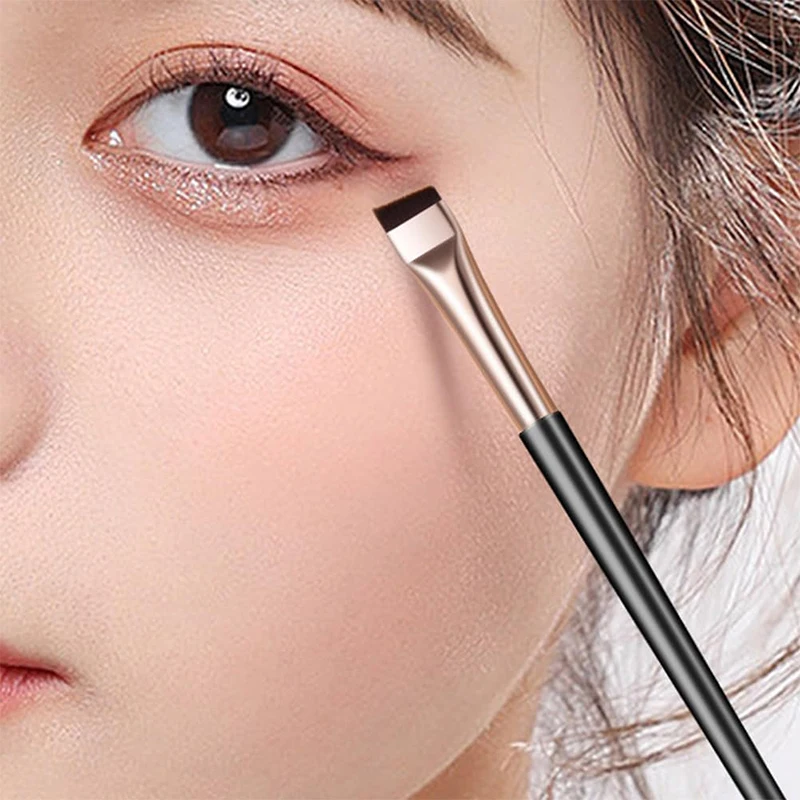 3pcs Makeup Brush Set,Blade Eyeliner Brush Fine Oblique Head Eyebrow Brush Outline Eyeliner Ultra-Thin Eye Shadow Brush Makeup gallery 5