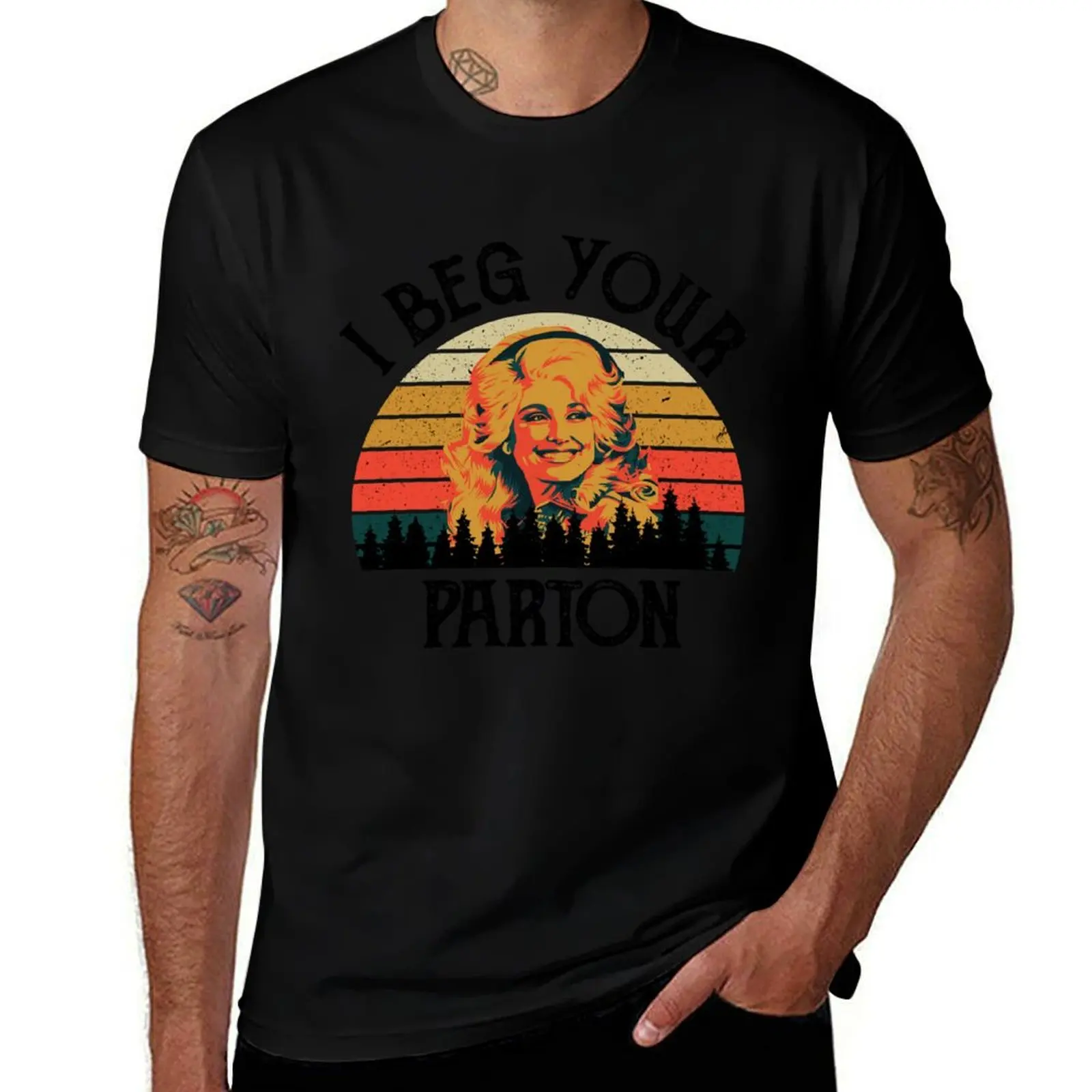 

I Beg Your Parton T Shirt, Dolly-Parton Shirt T-Shirt Plus Size Basic Cotton T-Shirt