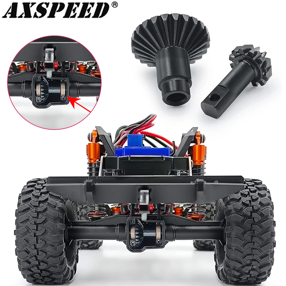 AXSPEED 22/12T 24/12T 26/12T Steel Overdrive Underdrive Helical Gear for 1/18 RC Crawler Axial TRX4M Upgrade Parts