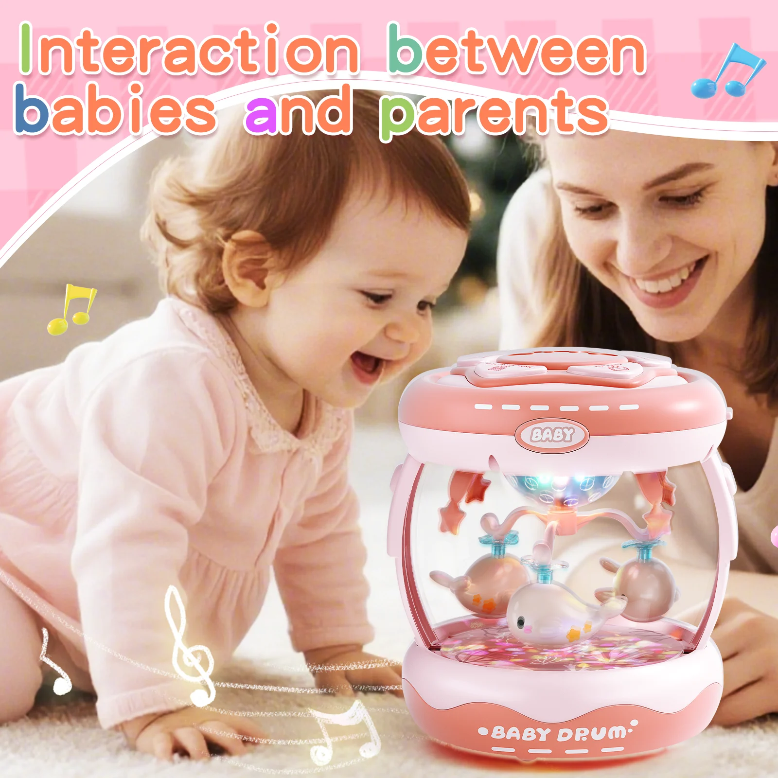 ألعاب موسيقية مضيئة للأطفال من عمر 6 إلى 12 شهرًا، ألعاب دوارة لزحف البطن للأطفال الصغار من عمر 12 إلى 18 شهرًا، ألعاب تعلم الطفل المبكر #2