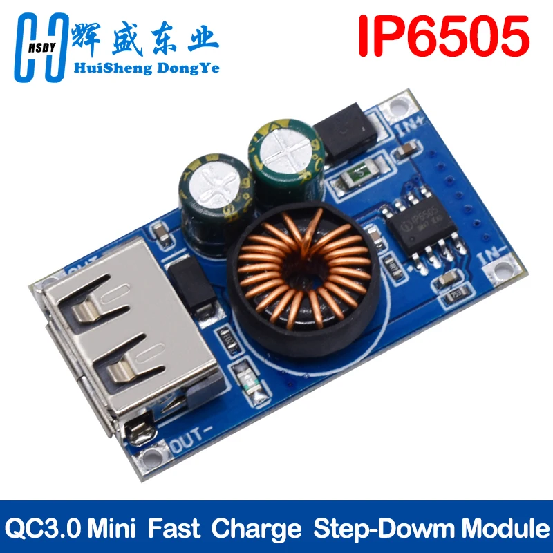 USB DC Step-Down Module IP6505 12V 24V To QC2.0 QC3.0 Fast Charge Mobile Phone Charging Board For Apple Huawei FCP Quick Charger