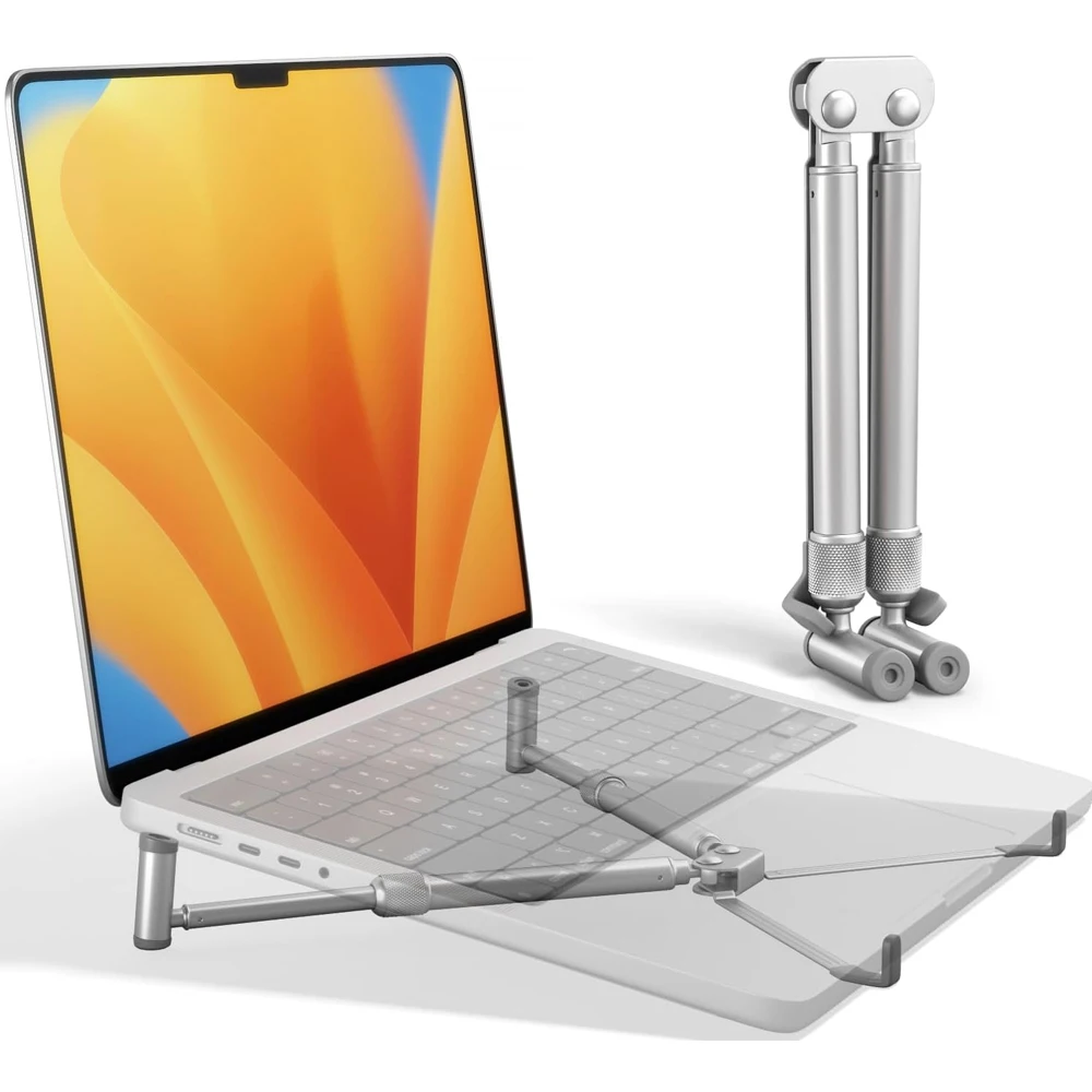 Xnyocn Laptop-Ständer für MacBook Pro, faltbarer vertikaler Notebook-Ständer aus Aluminium, Laptop-Unterstützung, MacBook Air Pro Tablet-Telefonständer