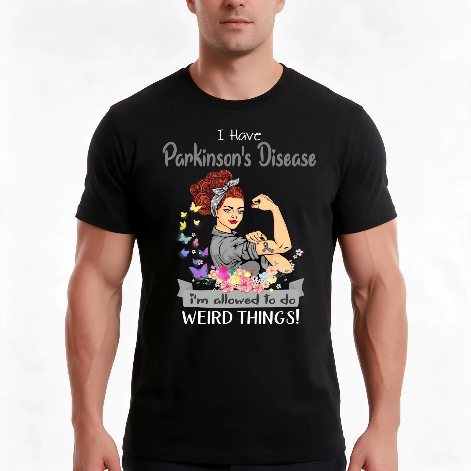 I Have Parkinson's Disease I'm Allowed To Do Weird Things T-Shirt, Summer Casual Cotton Tee, Oversized Streetwear Tops