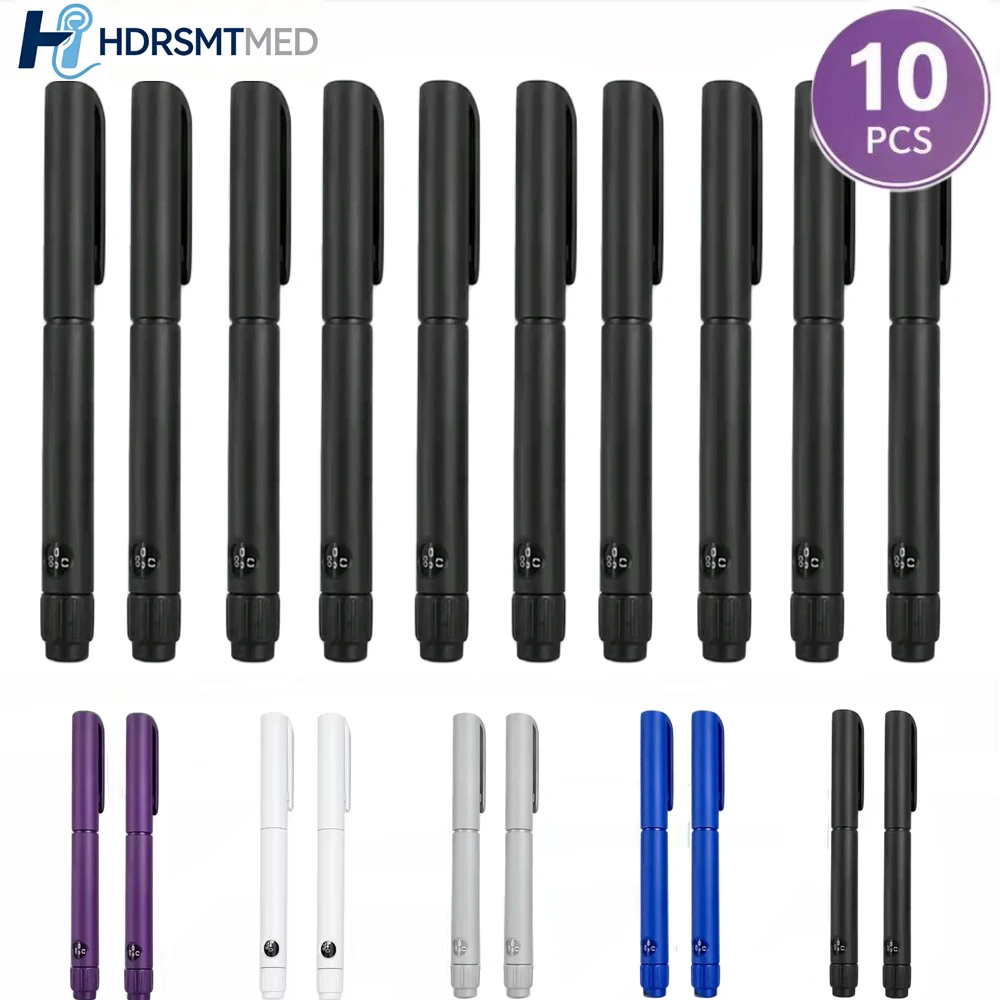 10PCS Disposable Insulin Injection Pens 60IU Compatible with Universal 3ML Cartridges Portable Magic Beauty Injection Pen