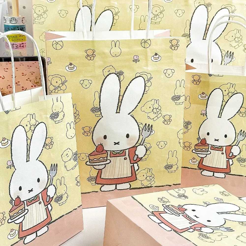 

Kawaii Miffy Cute Gift bag ins style large capacity tote bag exquisite gift paper bag Gift Toy for Girl