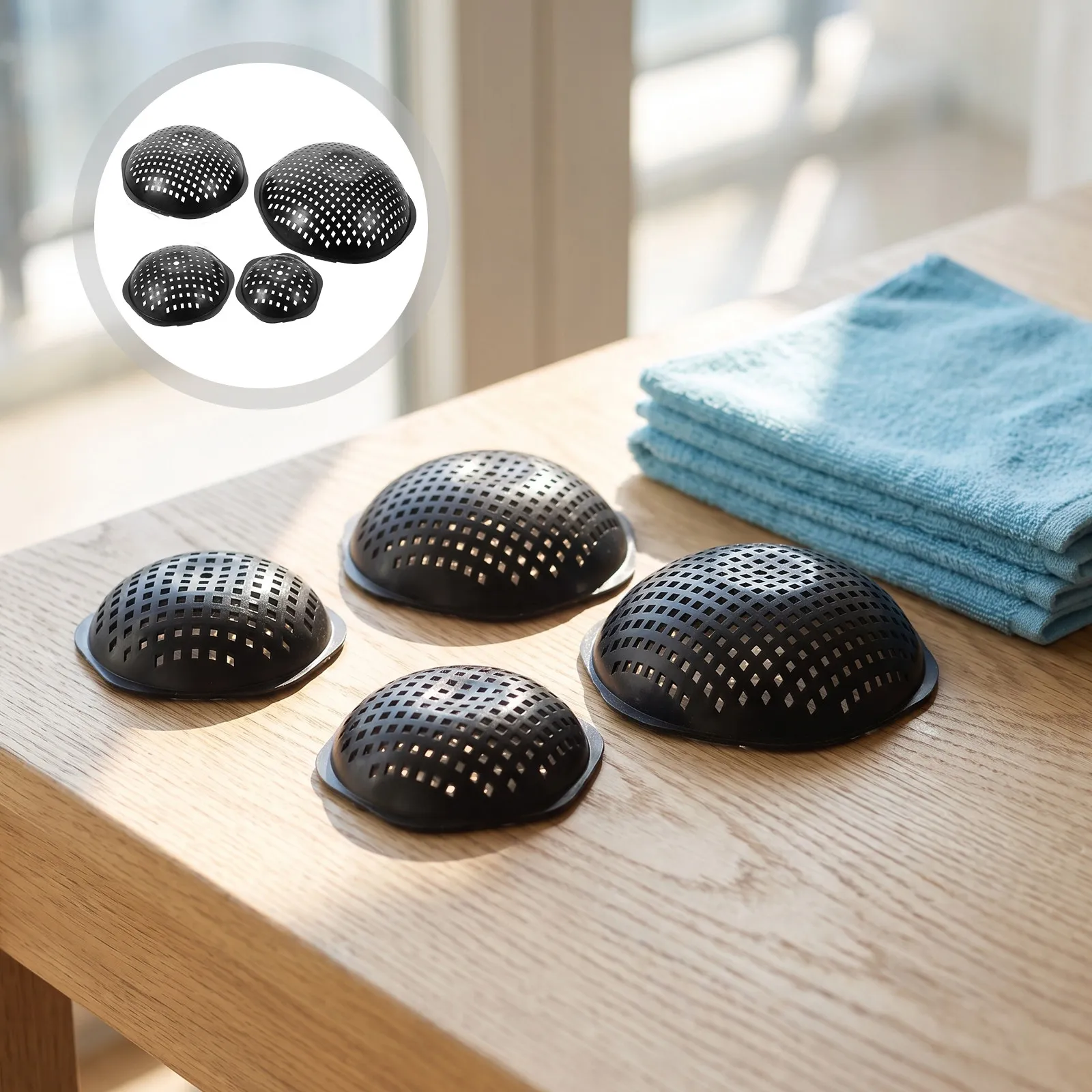 40Pcs Flower Pot Hole Mesh Pads Round Drainage Screens Inserts Bonsai Planter Pot Bottom Grid for Root Aeration Soil Drainage
