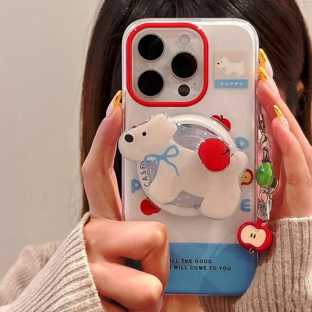 

Korean Rotation Puppy For Magsafe Grip Talk Magnetic Phone Griptok Grip Tok Stand For iPhone Accessories Magnetic Holder Ring