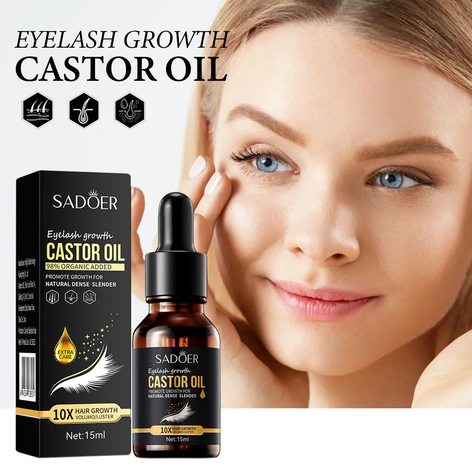 Fast Eyelash Growth nutrition Serum Natural Curl Health Volume & Thicken Eyelash Treatment Eyelash & Eyebrow Enhancer