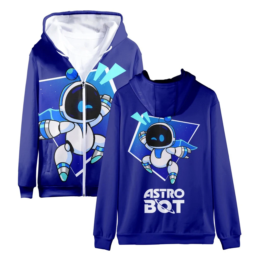 Game Astro Bot 3D Printed Hoodies Men Women Casual Fashion Streetwear Oversized Sweatshirts Zipper Hoodie Tracksuit Man Clothing