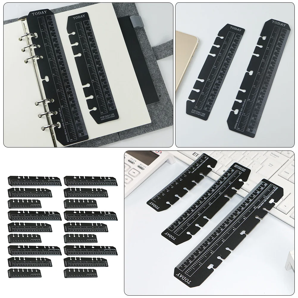 18 قطعة مسطرة متعددة الاستخدامات مسطرة مرجعية منزلية رفيعة خفيفة آمنة للاستخدام الدائم هدية عملية مخطط الأصدقاء المرجعية