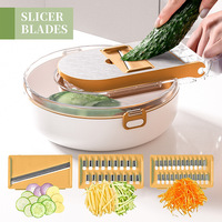 14 in 1 Vegetable Cutting Multifunctional Stainless Steel Vegetable Chopper Potato Manually Cut Shred Slicer Grater Kitchenware