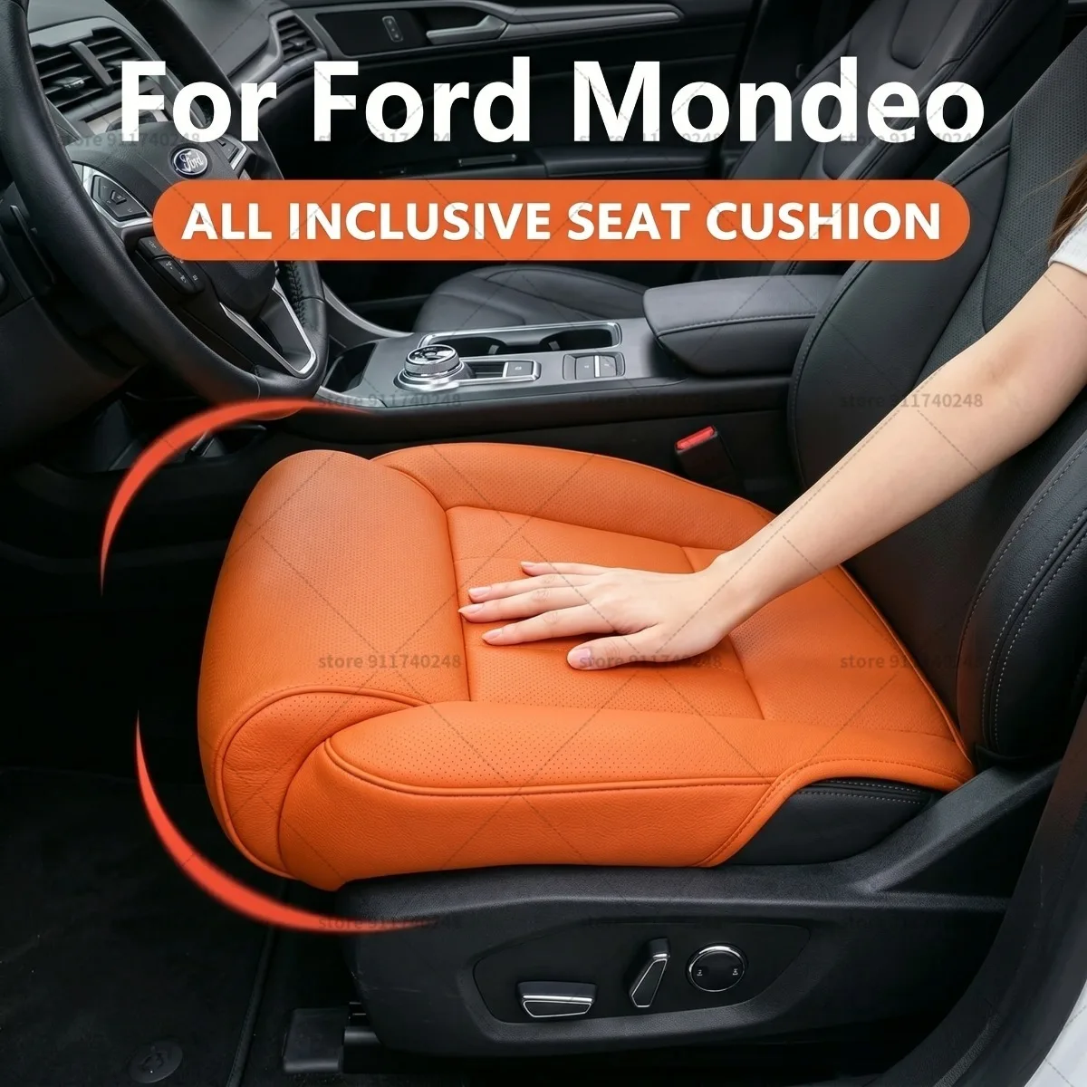 

Подушка-удлинитель для ног Ford Mondeo, подушка для поддержки бедер, из пены с эффектом памяти, кожаная, аксессуар для интерьера автомобиля