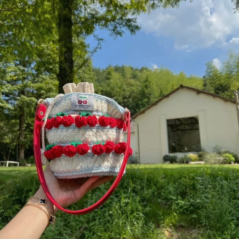 original-cherry-series-crochet-bag-wool-hollow-out-vacation-single-shoulder-diy-material-gift-bucket-style-medium-size