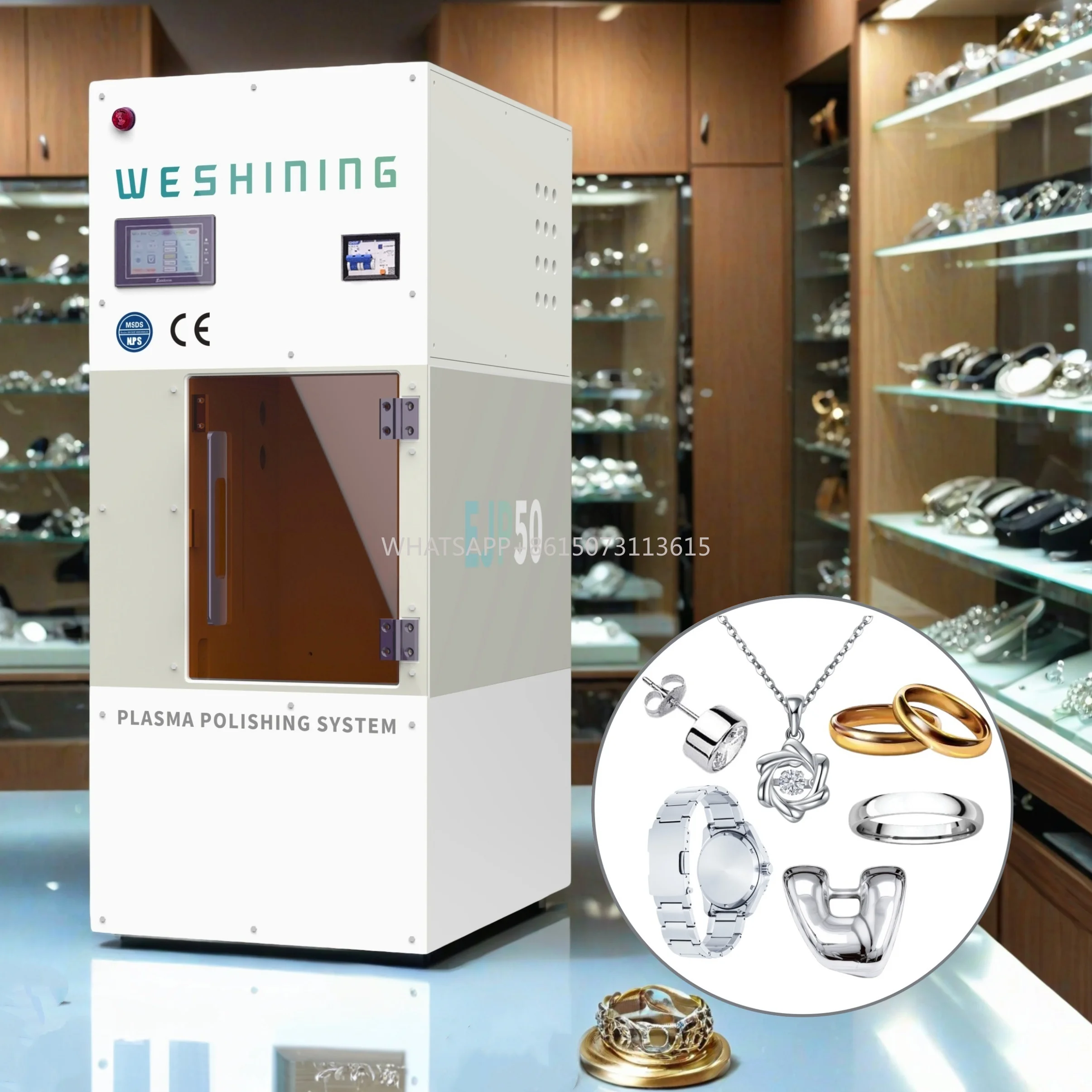 Macchina automatica per lucidare gioielli in argento 92.5 con tubo ad anello in rame liquido con vassoio in metallo lucido in ottone elettroplasma per realizzare gioielli