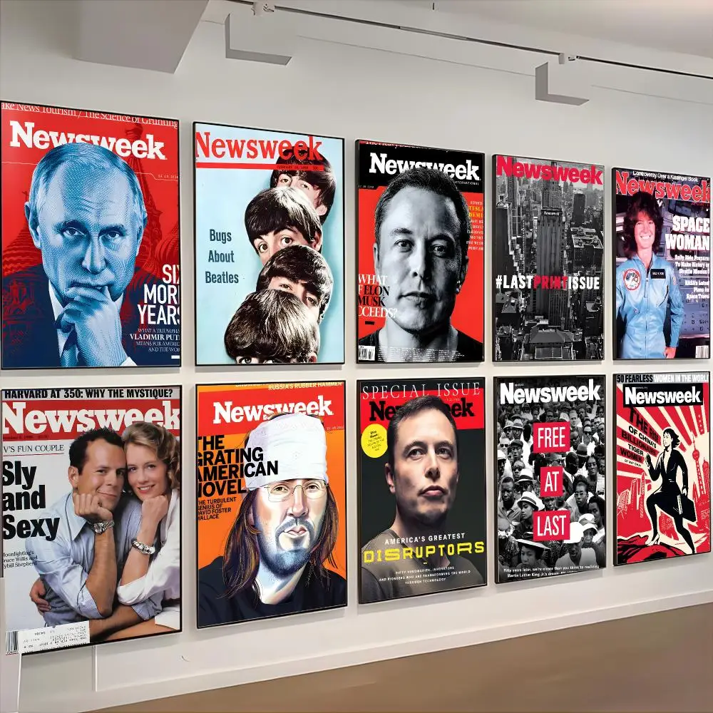 Magazine News N-Newsweek Poster Classic Wall Art Home Decor Peel and Stick Unframed