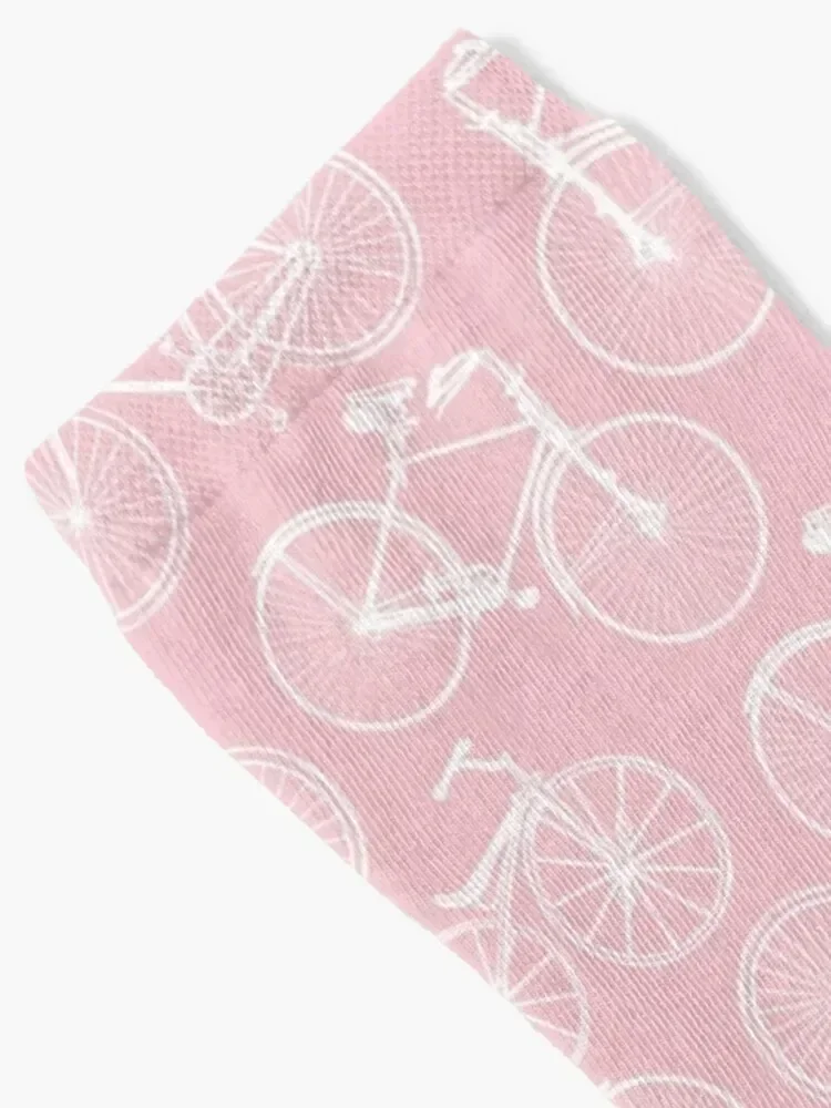 Bicycle - Pink Socks with print summer winter Socks For Men Women's