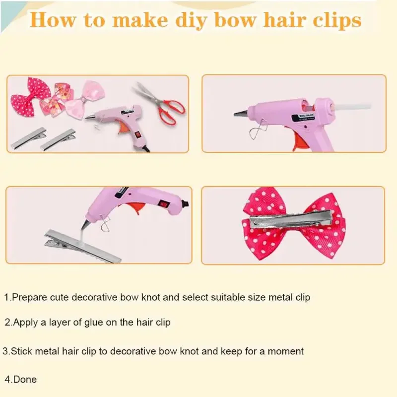 100-25Pcs 29-97mm Flat Metal Single Prong Alligator Hairpin Clip Base for DIY Hair Clips Jewelry Making Accessories