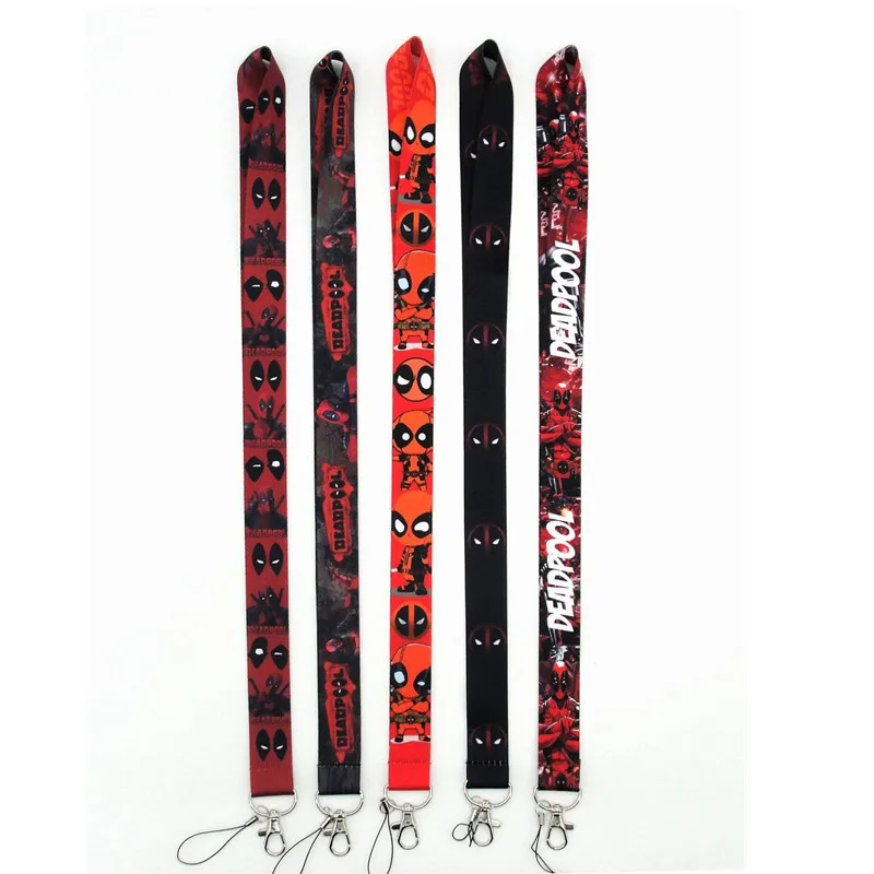 

10PCS Funko Deadpool Mobile Phone Lanyard For ID Card Gym USB Badge Holder Car Key Cartoon Neck Wrist Band Anti-lost Strap