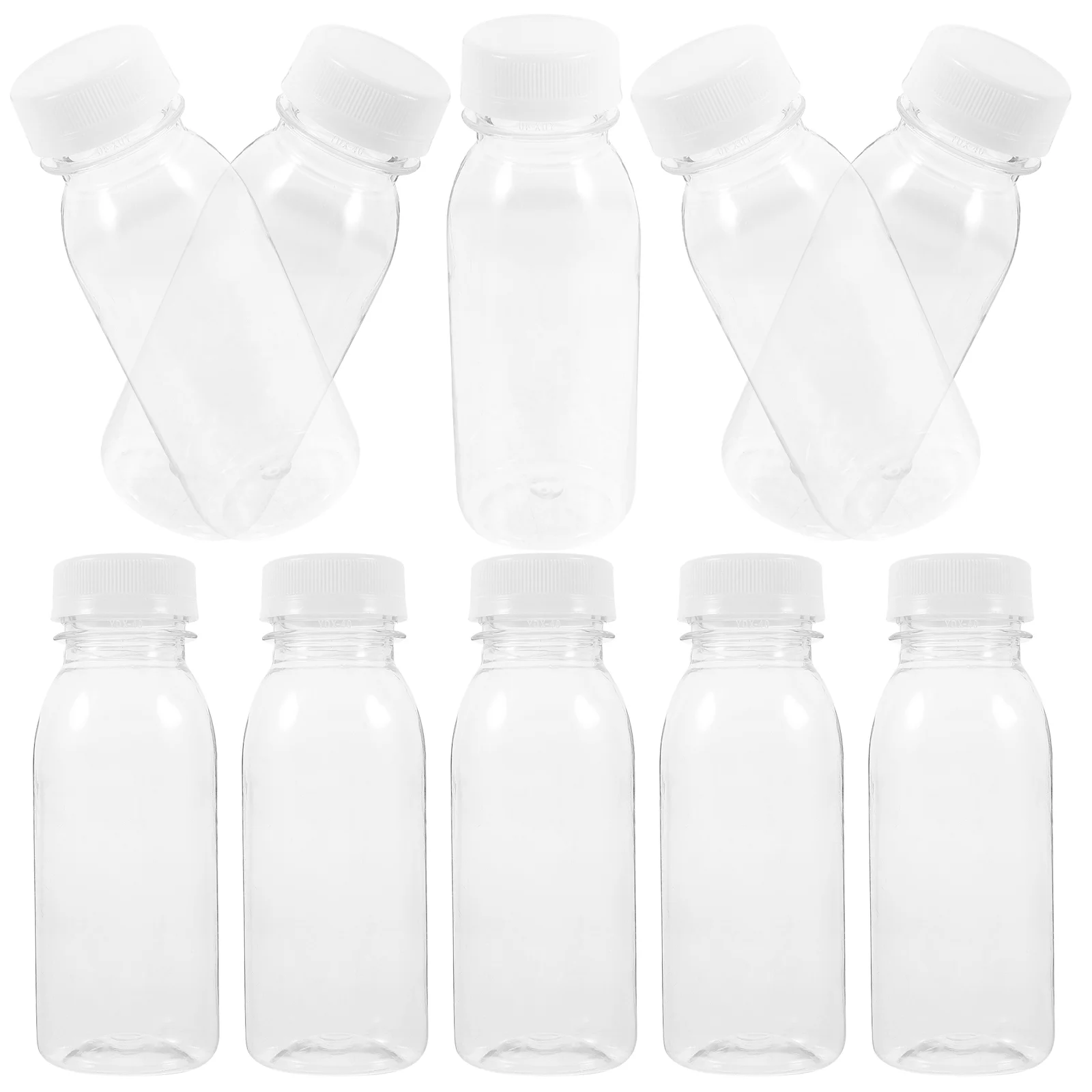 10 Pcs Drinkware Milk Bottle Water Bottles Plastic Juice Empty Pet Child Waterbottle