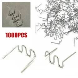 1000 Uds 0,6mm clavos de soldadura grapadora caliente de acero inoxidable grapas onduladas S máquina de soldadura de reparación de plástico herramientas de soldadura de parachoques