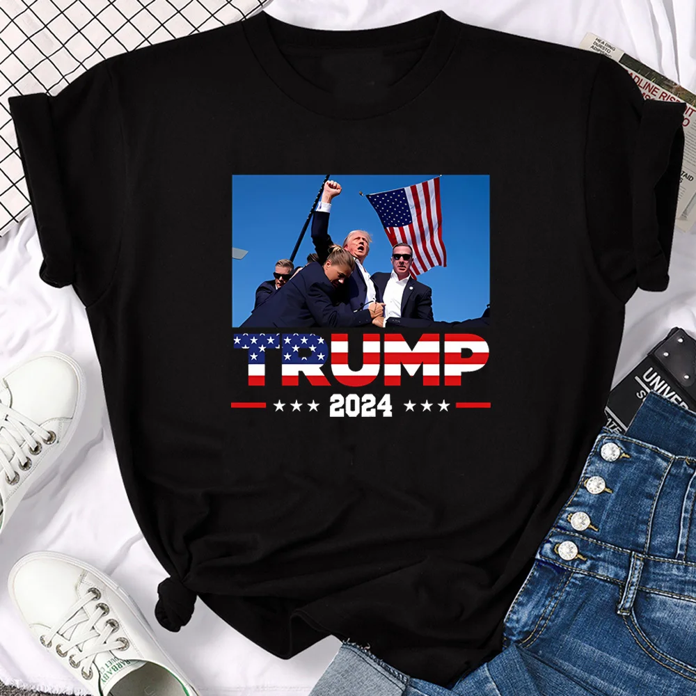 Donald Trump t-shirt female harajuku  Comfortable 80s 2000s Psychedelic anime t-shirt Punk 2000s hip hop Graphic Y2k