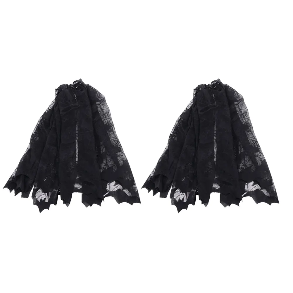 

2Pcs Bat Lace Table Cover Lamp Cover Protector Decor Shade Halloween Lamp Decor for Party Lighting Accessories