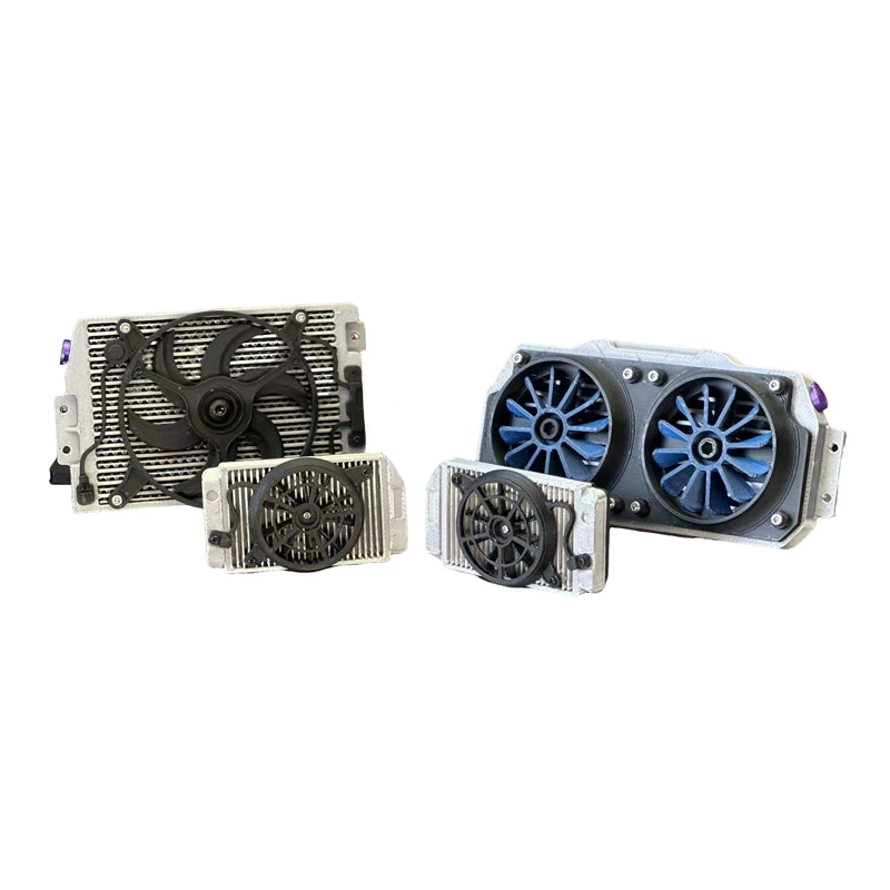 For 1/8 1/10 Scale RC Climbing Car Cooling Fan 3D Printing Simulation Heat Dissipation Blower Model Modification Accessories