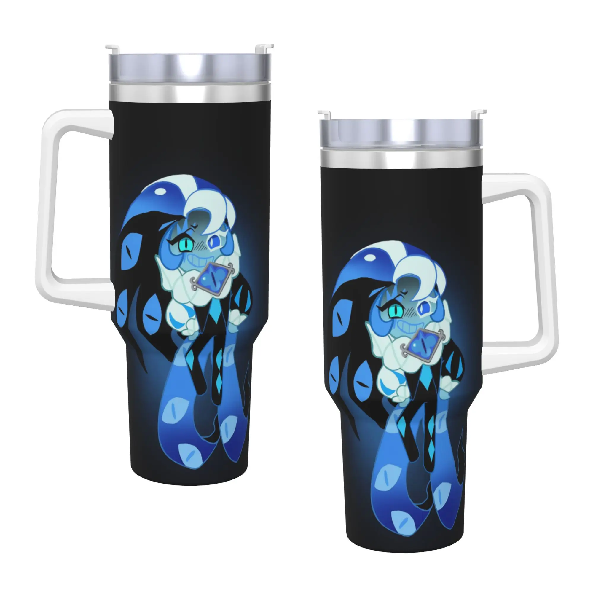 Stainless Steel Tumbler Shadow Milk C-Cookie Run Kingdom Heat Preservation Hot Drinks Mugs Cup Driving Printed Water Bottle