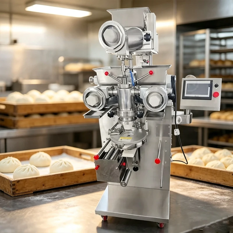 Full Automatic Encrusting Machine Multifunctional Stuffed Bun Pastry Making Processing Equipment Customized
