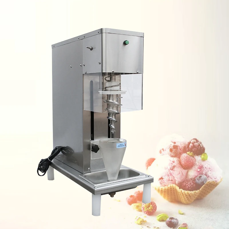 Stainless steel ice cream swirl machine fruit nuts ice cream mixing machine 220V/110V