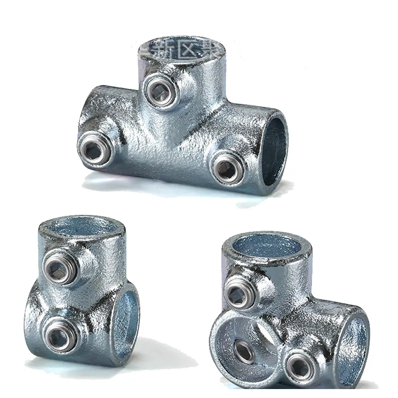 Heavy‑Duty Cast Iron Pipe Connector Inner 28mm for 25mm Galvanized Round Tube Fastener DIY Bed Desk Furniture Fitting