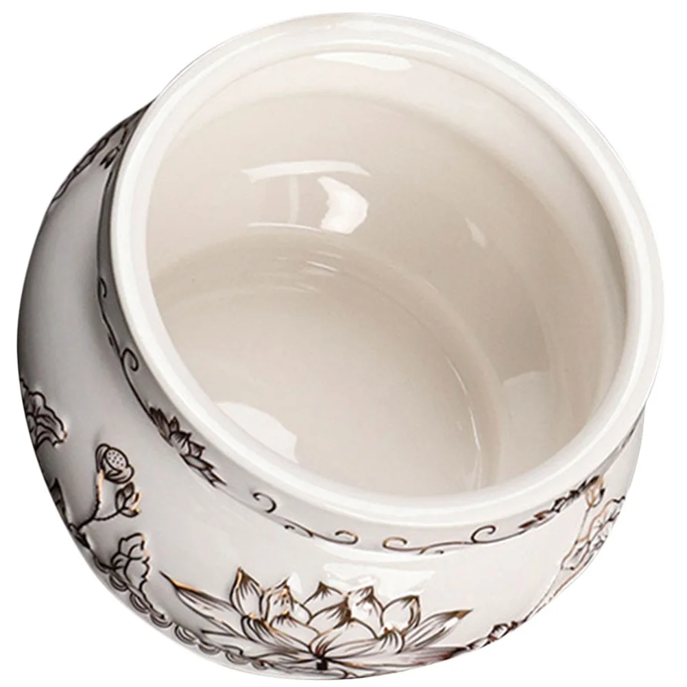 Keramik-Räuchergefäß, Retro-Buddha-Halle, rundes Räuchergefäß, Desktop-Aromatherapie-Räucherstäbchenhalter, Räucherstäbchenhalter