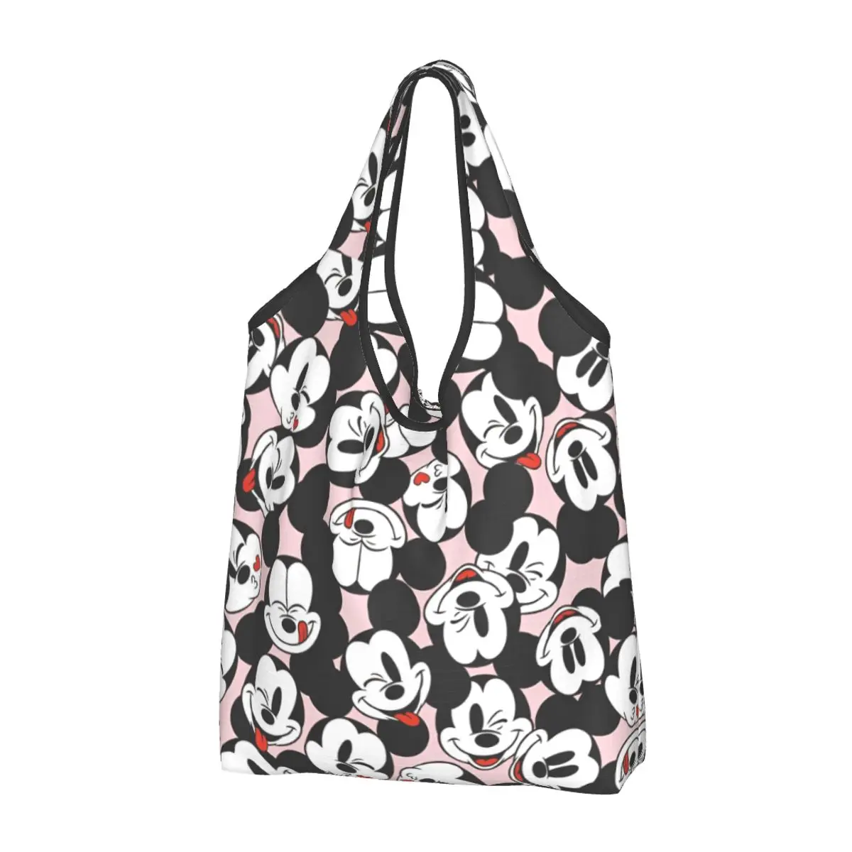 Reusable Mickey Mouse Cartoon Shopping Bags Washable Large Tote Bags Foldable Grocery Bag