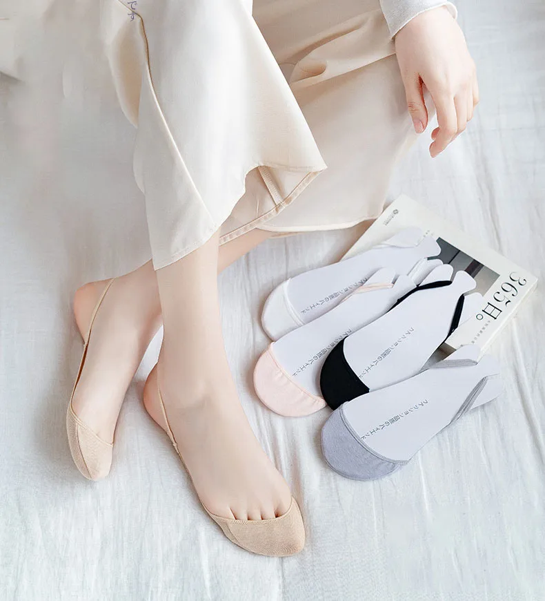 Ultrathin Boat Socks Slippers Female Colorful High Heels Socks Women Breathable Half Feet Socks Summer Short Invisible Socks image 6