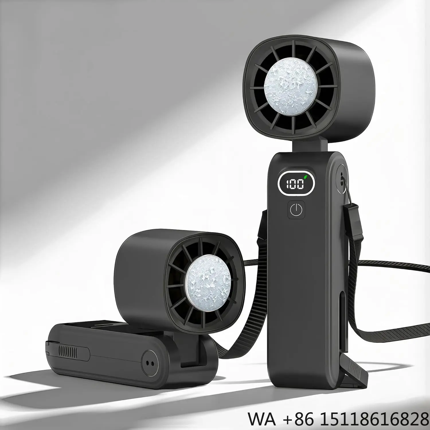 2026年新型夏用屋外高速usb充電式デジタルディスプレイ搭載空冷ファンポータブル小型扇風機ミニハンディファン