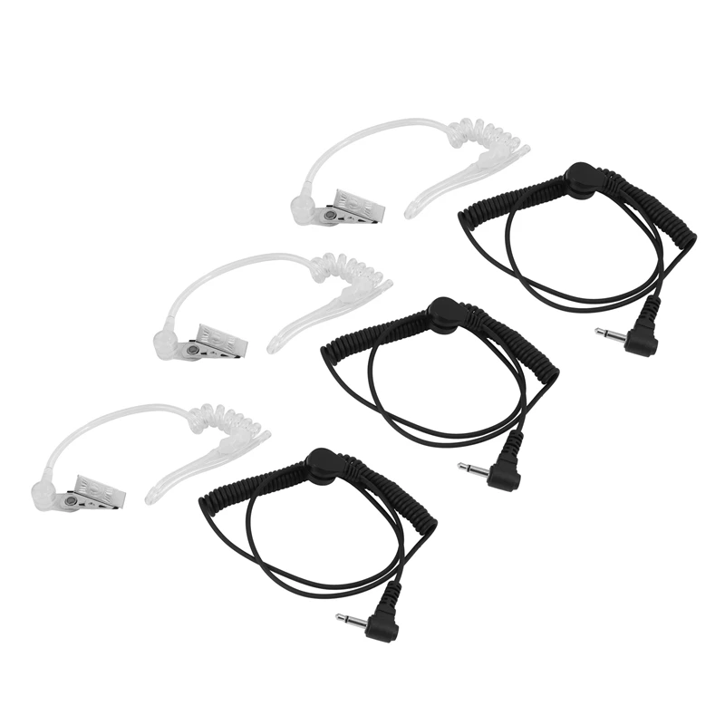 RISE-3X RHF 617-1N 3,5 мм приемник/Слушайте только гарнитура для охраны наушники с прозрачной акустической трубкой комплект наушников